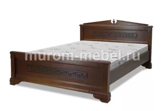 Кровать Афина, массив березы, Размер: 90x200, цвет - старый орех 2 + рисунок выделен.
