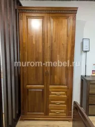 Шкаф «Флоренция-4», массив сосна , 2300х1150х600, цвет - вишня 2