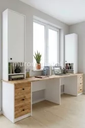 Двухместный письменный стол Робин, верхние фасады МДФ Эмаль