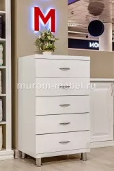 Тумба Бали 5 ящиков (белая эмаль)