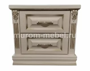 Тумба «Оливия» массив сосны, 500х540х350, цвет: Шампань с золотой патиной