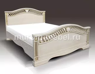 Кровать Милена (сосна, резьба береза)