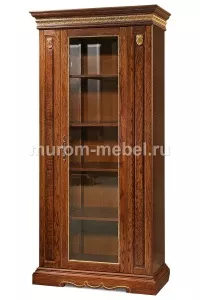 Шкаф книжный Милано 1-створчатый (сосна, резьба береза)