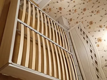 Кровать Вирсавия (белая эмаль с золотой патиной)