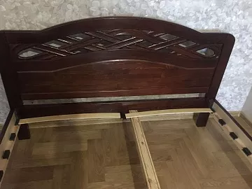 Кровать Вирсавия (белая эмаль с золотой патиной)