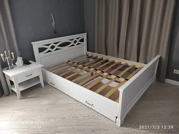 Кровать Лира (белая эмаль)