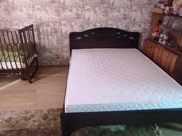 Кровать Вирсавия (белая эмаль с золотой патиной)