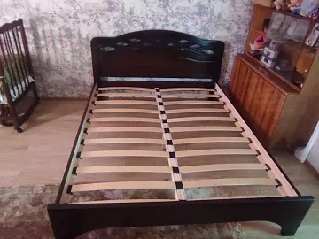 Кровать Вирсавия (белая эмаль с золотой патиной)