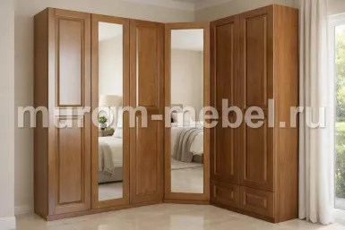 Шкаф Кантата угловой с двумя зеркалами