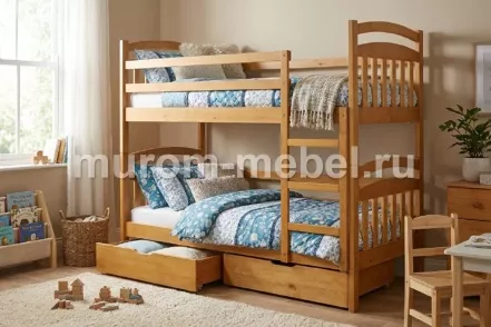 Кровать двухъярусная Лесенка