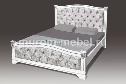 Кровать Азалия со стразами из бука