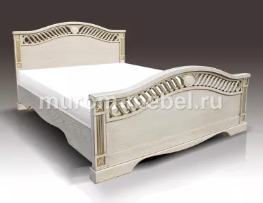 Кровать Милена (сосна, резьба береза)