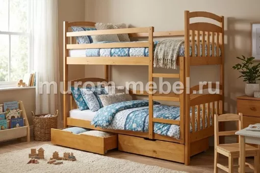Кровать двухъярусная Лесенка