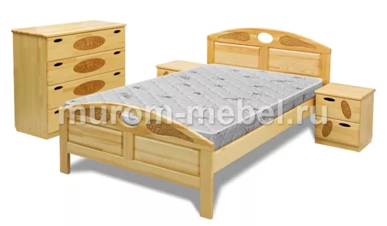 Кровать Галатея из дуба