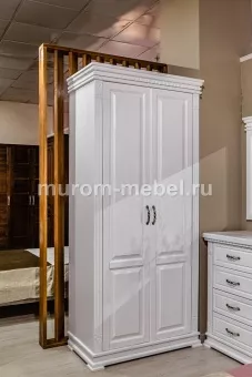Шкаф 2-х створчатый Флоренция-1 (белая эмаль)