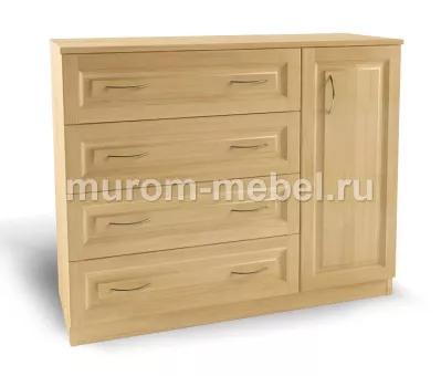 Комод 4 ящ. с дверкой из серии "Фиджи"