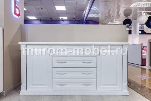 Тумба под ТВ из серии "Пальма" (белая эмаль)