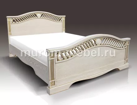 Кровать Милена (сосна, резьба береза)