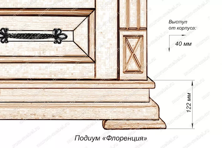Фото Кровать Флоренция (белая эмаль) от производителя 'Муром-Мебель'