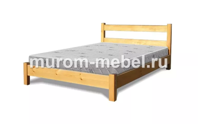 Фото Кровать «Романтика 1» массив сосны, 90х200, цвет - Венге 0,5 матовый от производителя 'Муром-Мебель'
