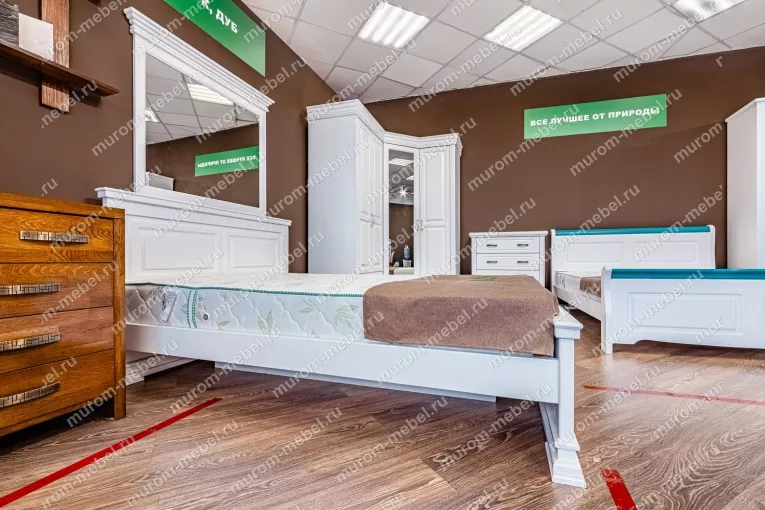 Фото Кровать Флоренция (белая эмаль) от производителя 'Муром-Мебель'