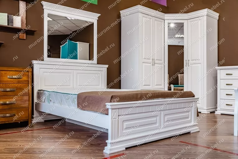 Фото Кровать Флоренция (белая эмаль) от производителя 'Муром-Мебель'