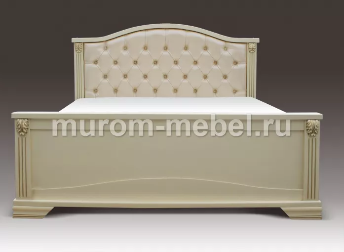 Фото Кровать Кливия с мягкой спинкой из дуба от производителя 'Муром-Мебель'