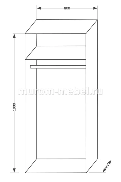 Фото Шкаф Умка, фасады МДФ эмаль от производителя 'Муром-Мебель'