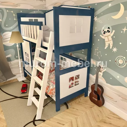 Фото Кровать двухъярусная Коттедж от производителя 'Муром-Мебель'