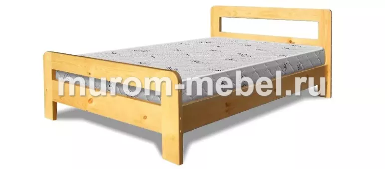 Фото Кровать «Дачная 3» массив сосны, 160х200, цвет - Венге 0,5 матовый от производителя 'Муром-Мебель'