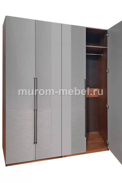 Фото Шкаф Бергамо 4-х ств., фасады МДФ в эмали от производителя 'Муром-Мебель'