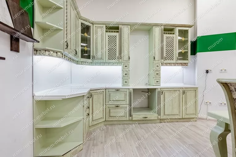 Фото Кухня Милена (фисташка с коричневой патиной) от производителя 'Муром-Мебель'