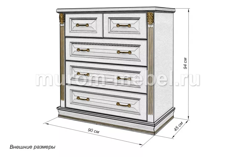 Фото Комод из серии "Оливия" от производителя 'Муром-Мебель'