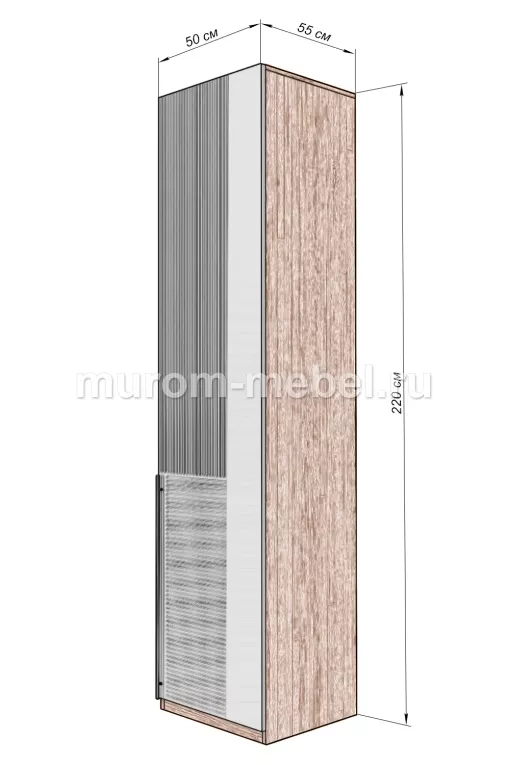 Шкаф Бергамо 1 ств., фасады МДФ в эмали Фото Шкаф Бергамо 1 ств., фасады МДФ в эмали от производителя 'Муром-Мебель'