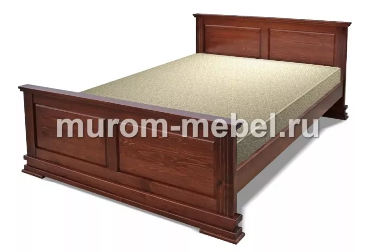 Фото Кровать «Венеция» массив сосны, 160х200, цвет - Красно-коричневый 3 от производителя 'Муром-Мебель'