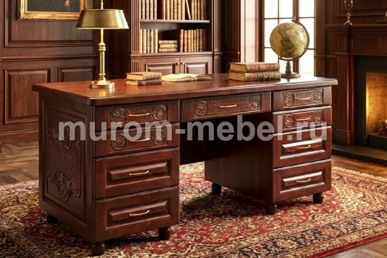 Фото Стол письменный Резной от производителя 'Муром-Мебель'