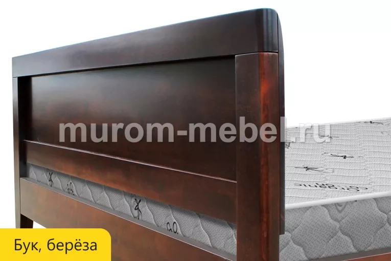Фото Кровать Данте из дуба от производителя 'Муром-Мебель'