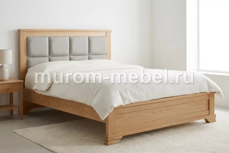 Фото Кровать Классика с мягкой вставкой от производителя 'Муром-Мебель'