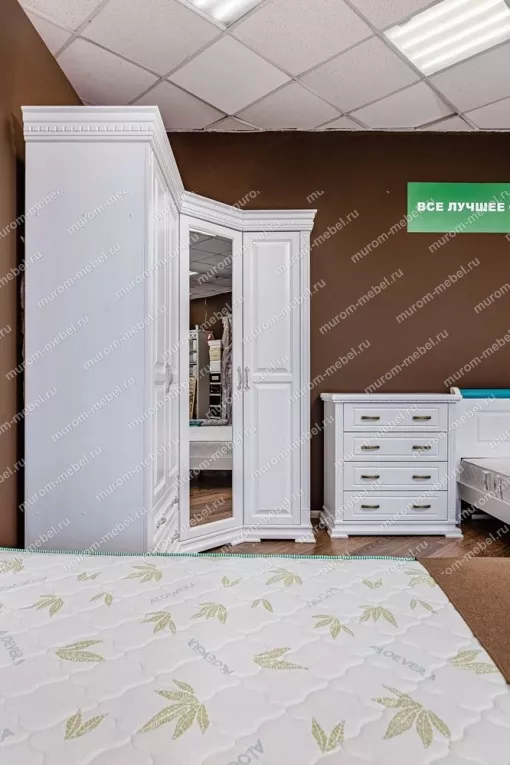 Фото Шкаф угловой Флоренция (белая эмаль) от производителя 'Муром-Мебель'