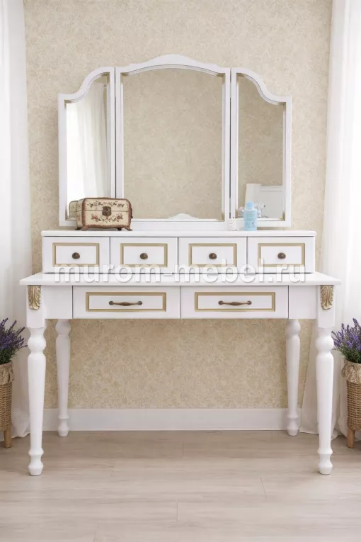 Фото Дамский столик Оливия с зеркалом от производителя 'Муром-Мебель'