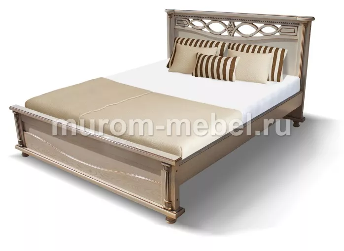 Фото Кровать Мелиса из березы от производителя 'Муром-Мебель'