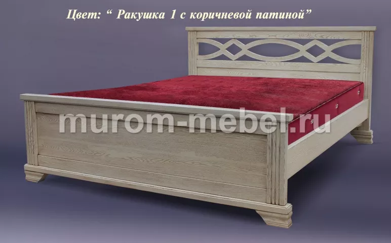Фото Кровать Лира из дуба от производителя 'Муром-Мебель'