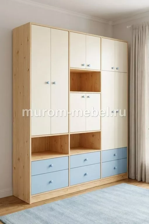 Фото Шкаф Комби 2, фасады МДФ эмаль от производителя 'Муром-Мебель'