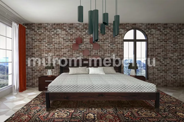 Фото Кровать Готика из дуба от производителя 'Муром-Мебель'