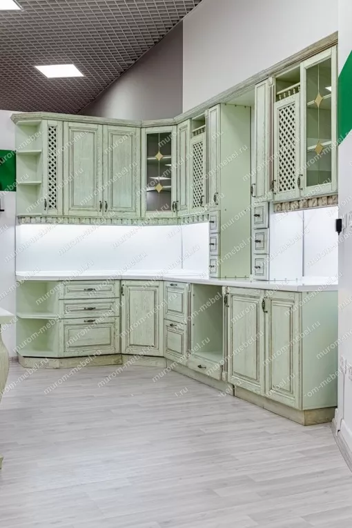 Фото Кухня Милена (фисташка с коричневой патиной) от производителя 'Муром-Мебель'