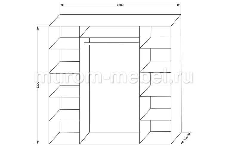 Фото Шкаф Белфор, фасады МДФ эмаль от производителя 'Муром-Мебель'