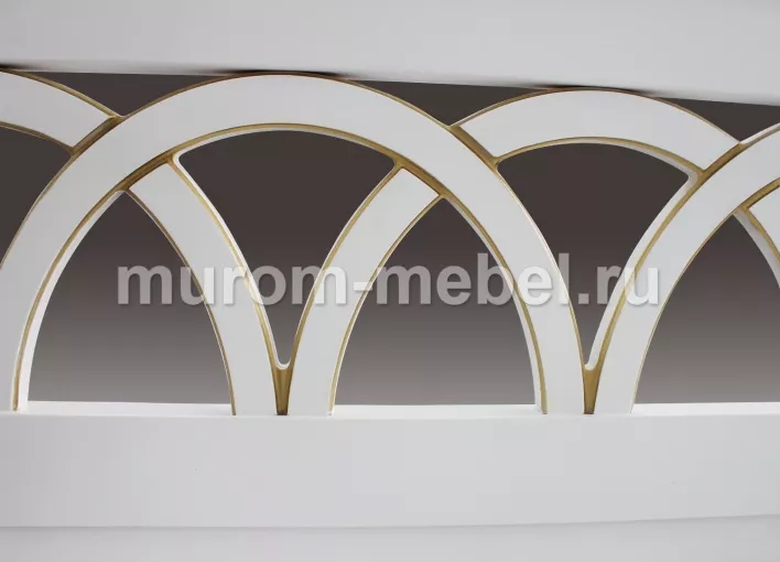 Фото Кровать Лира (Lux) из дуба от производителя 'Муром-Мебель'