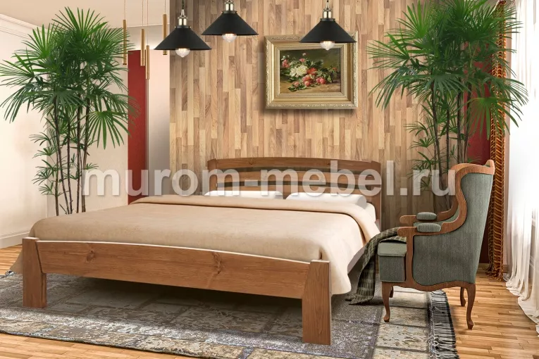Фото Кровать Магнолия из дуба от производителя 'Муром-Мебель'