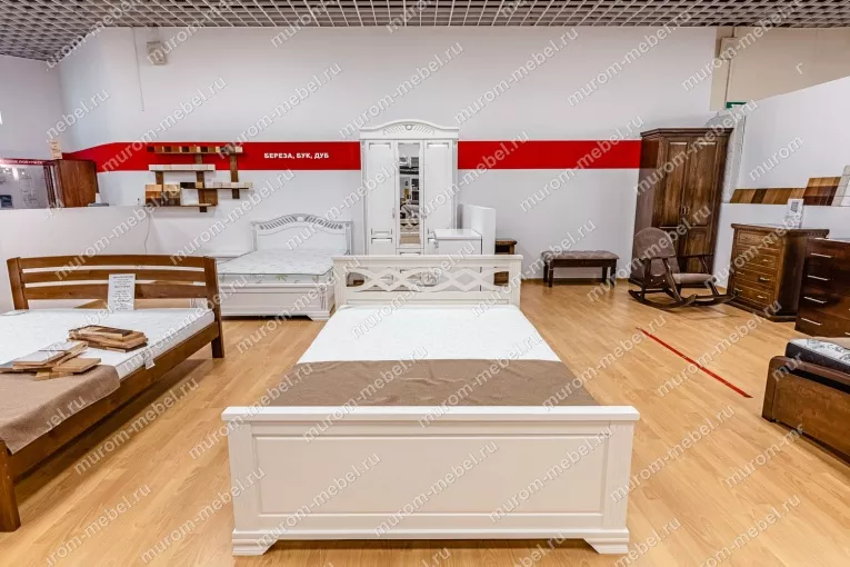 Фото Кровать Лира (белая эмаль) от производителя 'Муром-Мебель'