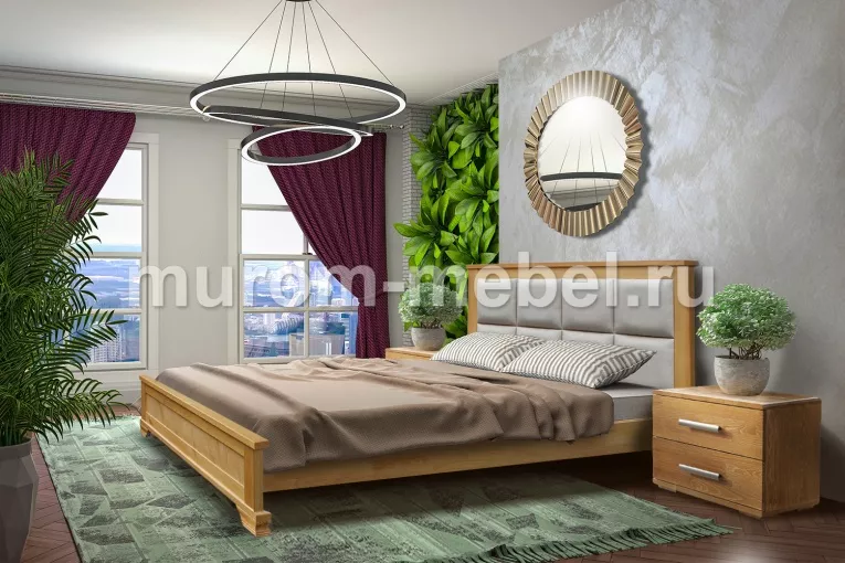 Фото Кровать Классика с мягкой вставкой от производителя 'Муром-Мебель'